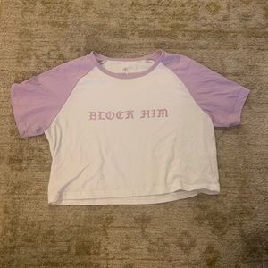 Call Her Daddy Barstool sports Block Him cropped baseball T